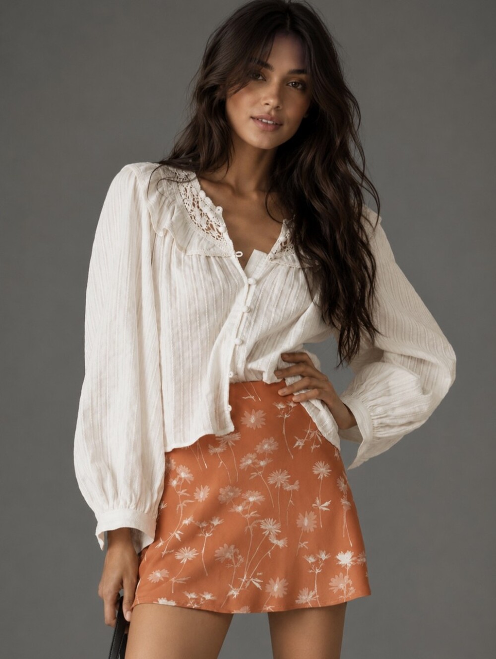 Anthropologie Tilda Mini Slip Skirt Size Small